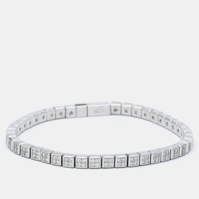Pre-owned Chopard Ice Cube 18k White Gold Diamond Bracelet 16.5