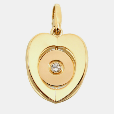 Pre-owned Cartier Vintage New York Apple 18k Yellow Gold Diamond Charms And Pendants
