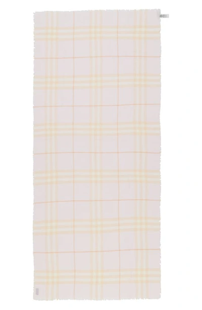 Burberry Giant Check Lightweight Wool Scarf In Cameo