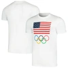 OUTERSTUFF WHITE TEAM USA FLAG FIVE RINGS T-SHIRT