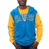 G-III SPORTS BY CARL BANKS G-III SPORTS BY CARL BANKS POWDER BLUE/GOLD LOS ANGELES CHARGERS T-SHIRT & FULL-ZIP HOODIE COMBO SET