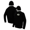 Pro Standard Men's  Black Green Bay Packers Crewneck Pullover Sweater And Cuffed Knit Hat Box Gift Se In Black