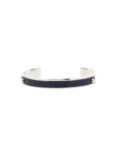 Dolce & Gabbana Navy Rigid Bracelet In Blue