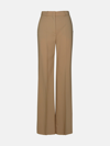 Sportmax Beige Hangar High-waist Flared Trousers In Beige