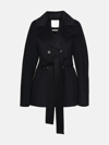 Sportmax Black Wool Blend Coat