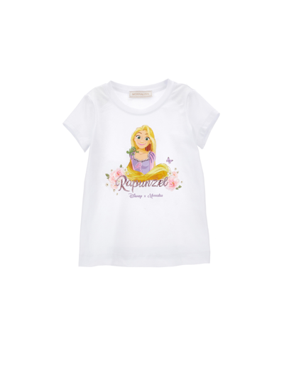 Monnalisa Kids'   Rapunzel Jersey T-shirt In White