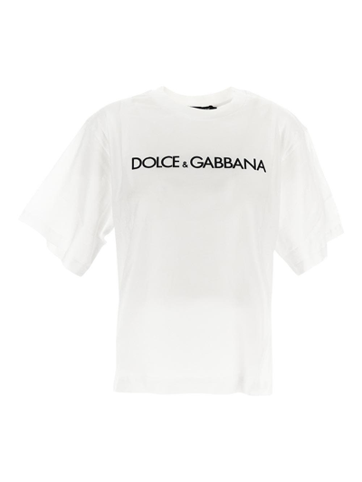 Dolce & Gabbana Relaxed Fit Cotton T-shirt In White