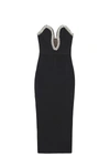 WANAN TOUCH SANDY BLACK DRESS WITH SLIT