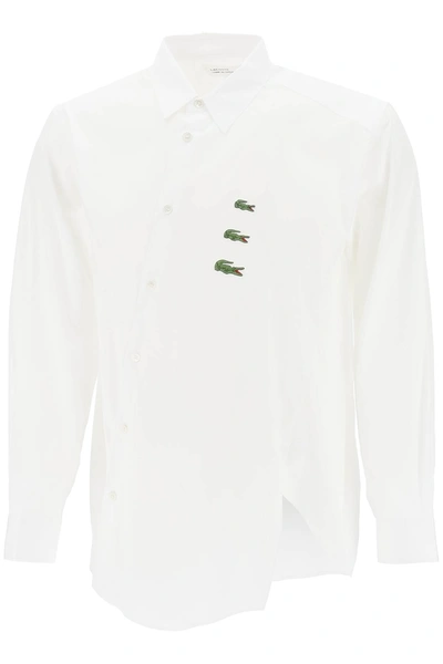 Comme Des Garçons Shirt X Lacoste Bias-cut Shirt In White
