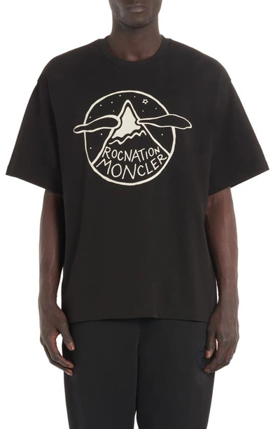 Moncler Genius Moncler X Roc Nation Black T-shirt In Black  