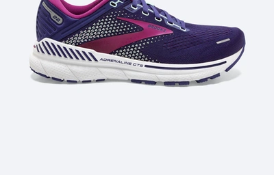 Brooks Women's Adrenaline Gts 22 Running Shoes In Navy/yucca/pink In Multi