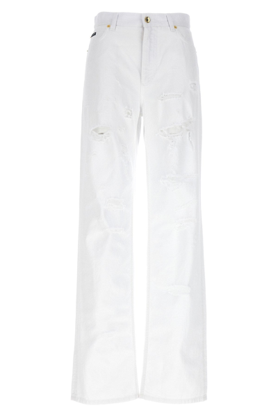 Dolce & Gabbana Boyfriend Jeans White