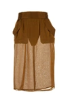Saint Laurent Gonna In Seta Bronzo Donna In Orange