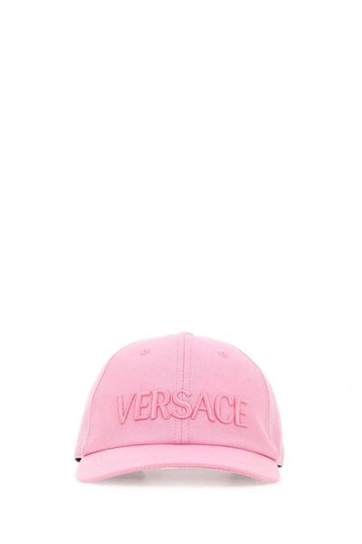 Versace Woman Pink Cotton Baseball Cap