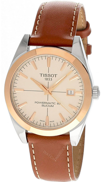 Pre-owned Tissot Gentleman Auto 40mm 18k Rose Gold Bezel Men's Watch T927.407.46.261.00