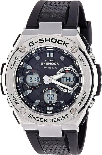 Pre-owned G-shock Casio Men's Watch  Analog-digital Dial Dive Black Strap Gsts110-1a