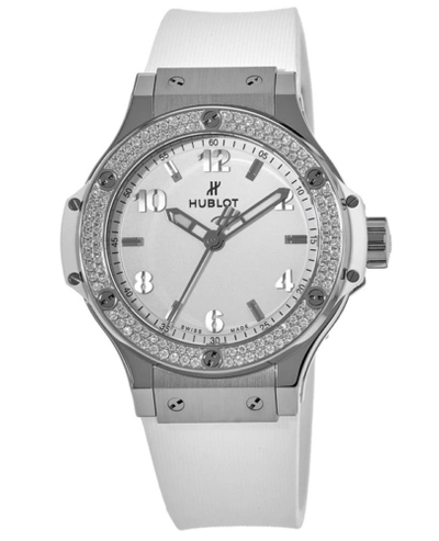 Pre-owned Hublot Big Bang 38mm Diamond Bezel White Women's Watch 361.se.2010.rw.1104
