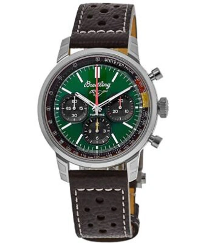 Pre-owned Breitling Top Time Ford Mustang Green Dial Men's Watch Ab01762a1l1x1