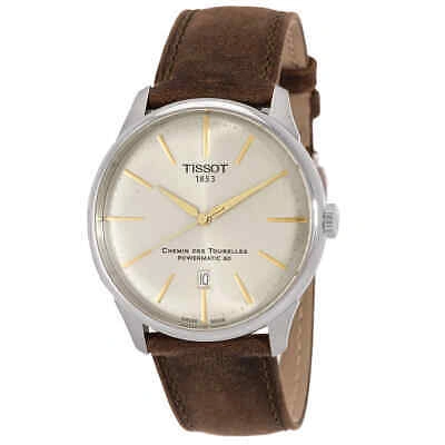 Pre-owned Tissot Chemin Des Tourelles Automatic Ivory Dial Men's Watch T1394071626100
