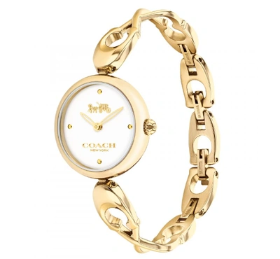 Pre-owned Coach Caroll Gold Steel Bracelet Women's Watch - 14503749