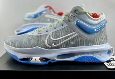Pre-owned Nike Zoom Gt Jump 2 'christmas' | Men Sizes 8 - 15 | Dj9431-002 In Wolf Grey/blue Tint/university Blue/white