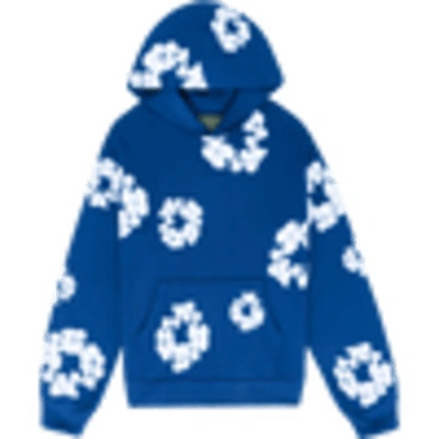 Pre-owned Denim Tears The Cotton Wreath Hooded Sweatshirt Royal Blue L Order Confirmed
