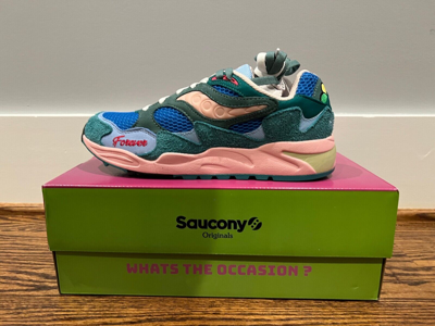 Pre-owned Saucony Size 10 -  Grid Shadow 2 Jae Tips What's The Occasion? Wear To A Date In Blue