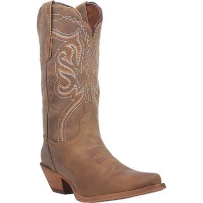 Pre-owned Dan Post Womens Karmel Cowboy Boots Leather Tan In Brown