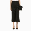 ALEXANDER MCQUEEN BLACK PENCIL SKIRT WITH BOW