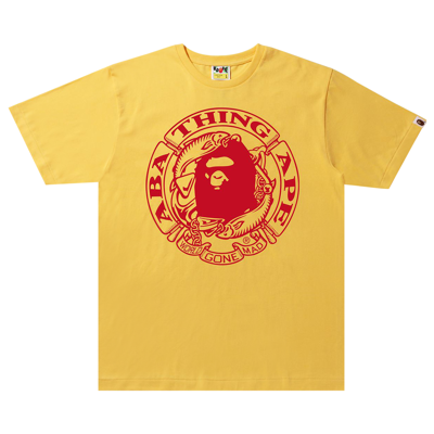 Pre-owned Bape Archive Graphic Tee #5 'yellow'