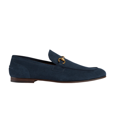 Pre-owned Gucci Jordaan Loafer 'blue Suede'