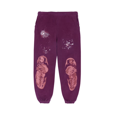 Pre-owned Sp5der Nocturnal Highway Sweatpants 'purple'