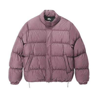 Pre-owned Stussy Ripstop Down Puffer Jacket 'rose' In Purple