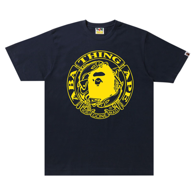 Pre-owned Bape Archive Graphic Tee #5 'navy' In Blue