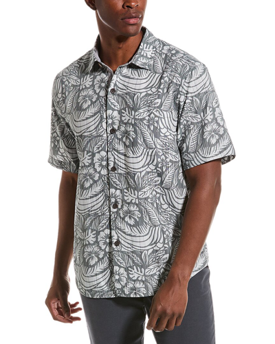 Tommy Bahama Coconut Point Sandbar Geo Shirt In Gray