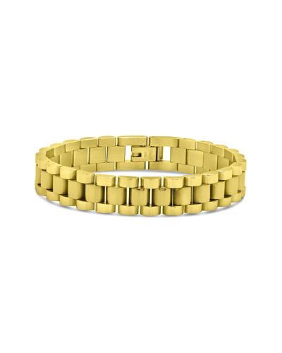 Sterling Forever Commentsold Thin Watch Band Chain Bracelet In Gold
