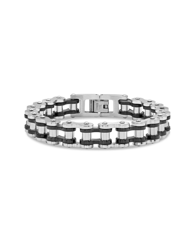Sterling Forever Rhodium Plated Bolt Chain Watch Band In Metallic