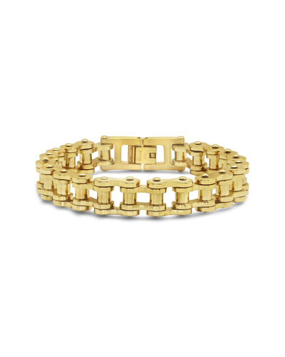 Sterling Forever Bolt Watch Band Chain Bracelet In Gold