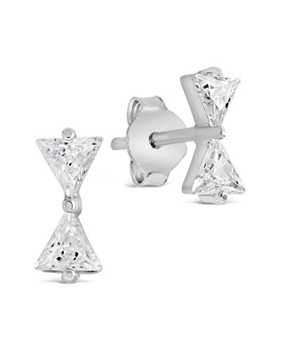 STERLING FOREVER STERLING FOREVER SILVER CZ BOWTIE STUDS
