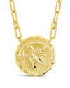 Sterling Forever 14k Plated Cz Bold Link Scorpio Zodiac Necklace