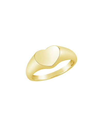 Sterling Forever 14k Over Silver Cora Heart Signet Ring