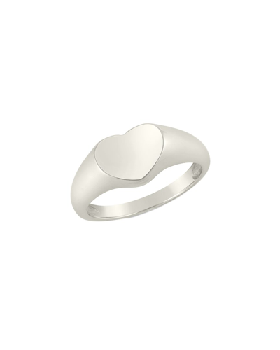 Sterling Forever Silver Cora Heart Signet Ring