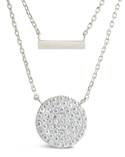Sterling Forever Rhodium Plated Cz Vivian Layered Necklace In Gold