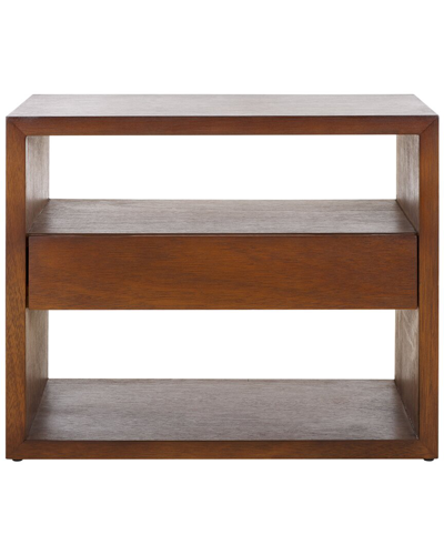 Safavieh Munson 2-shelf Nightstand With Drawer In Brown
