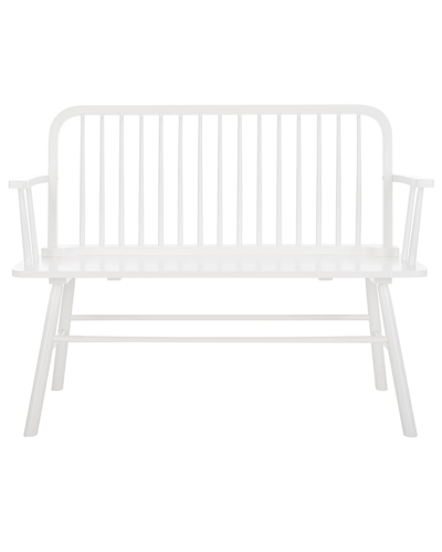 Safavieh Lucilia Spindle Bench In White