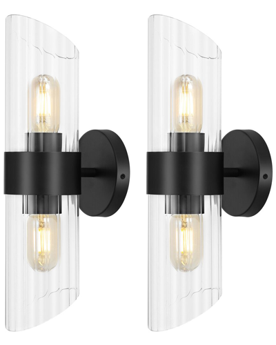 Safavieh Eytan 2-light 6.25in Wall Sconce In Black