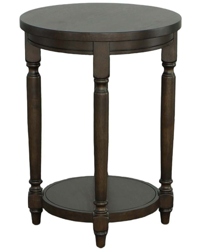 Progressive Furniture Side Table With Usb Port In Brown