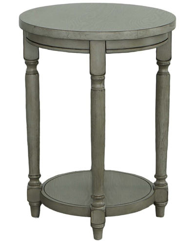 Progressive Furniture Side Table With Usb Port In Gray