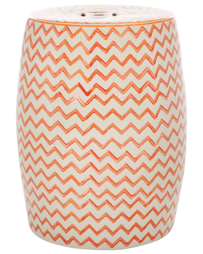 Safavieh Salana 18.25in Garden Stool In Orange