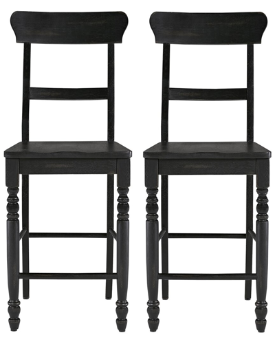 Progressive Furniture Set Of 2 Counter Chairs In Black